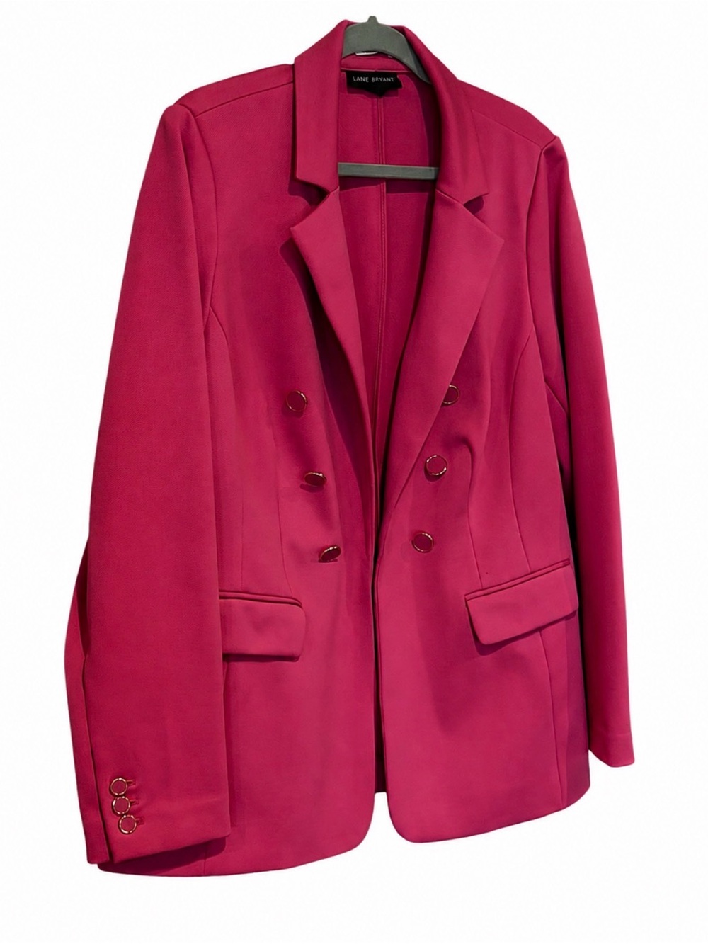 Lane Bryant Hot Pink Double-Breasted Blazer